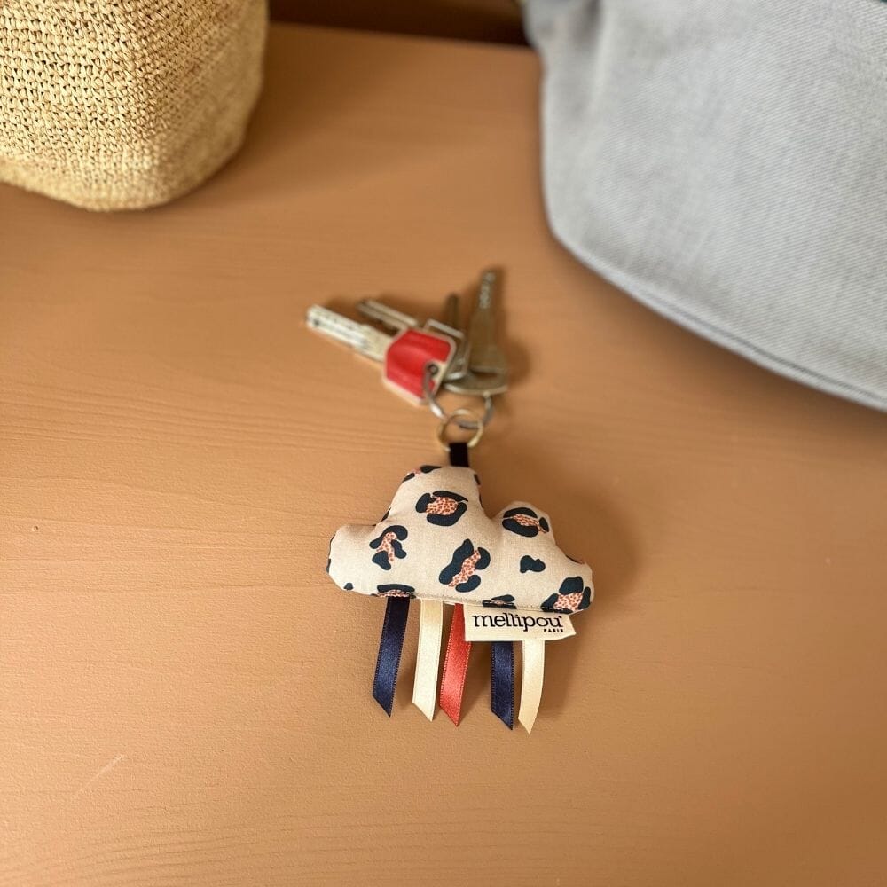 Porte-clés léopard en forme de nuage pour maman - motif Baker MELLIPOU