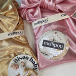 Ensemble bébé brillant doré - Chantal coffret naissance original MELLIPOU