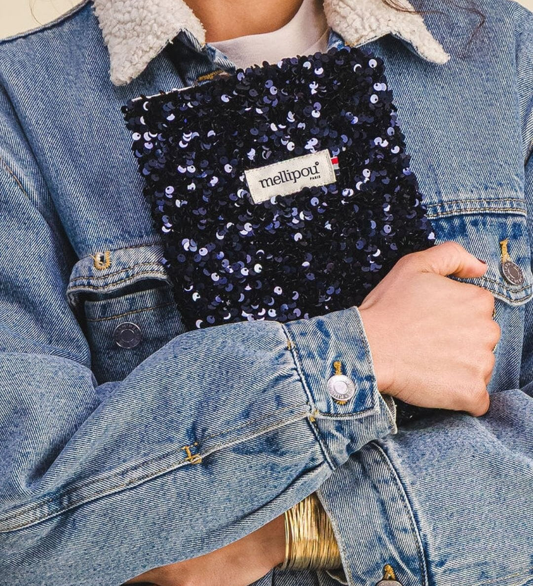 Protège carnet de santé bleu pailleté - Roland Carnet de santé MELLIPOU