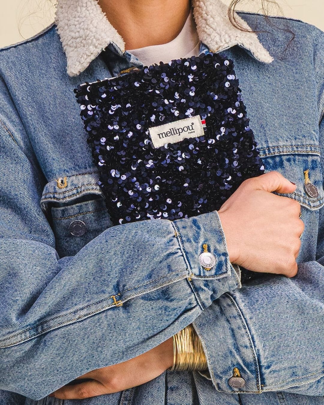 Protège carnet de santé bleu pailleté - Roland Carnet de santé MELLIPOU