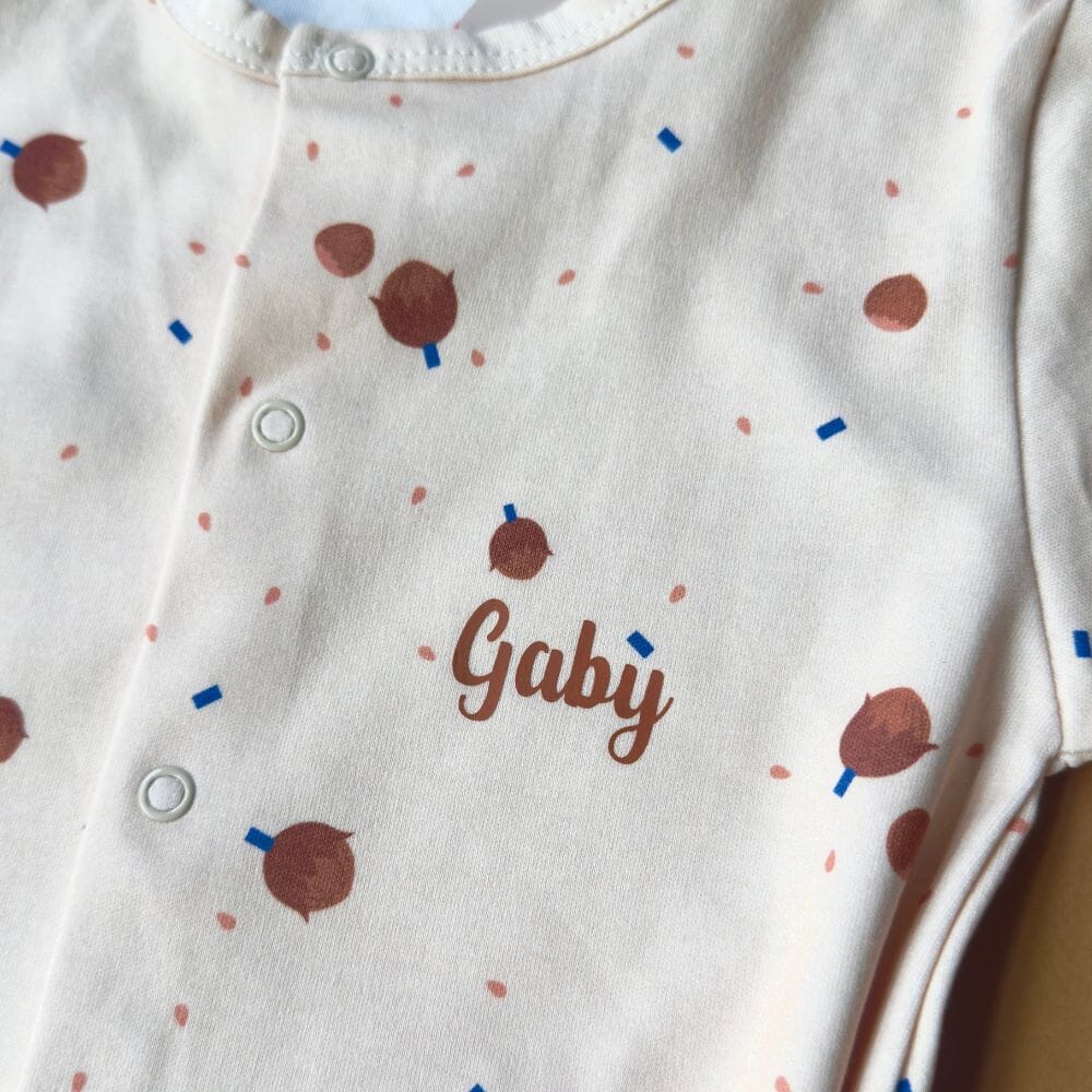 Pyjama bébé personnalisable - Noisette pyjama bébé MELLIPOU