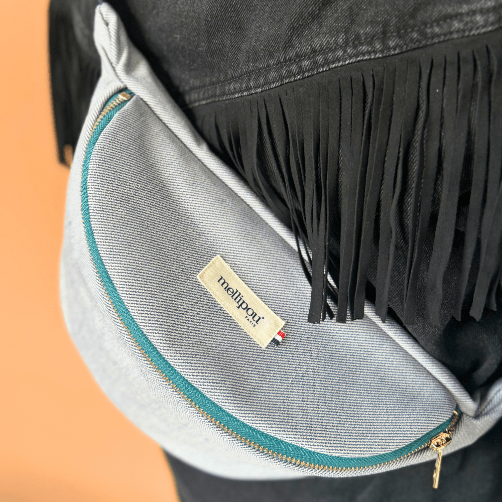 Sac banane à langer jean - John Accessoires de poussette pour bébés MELLIPOU