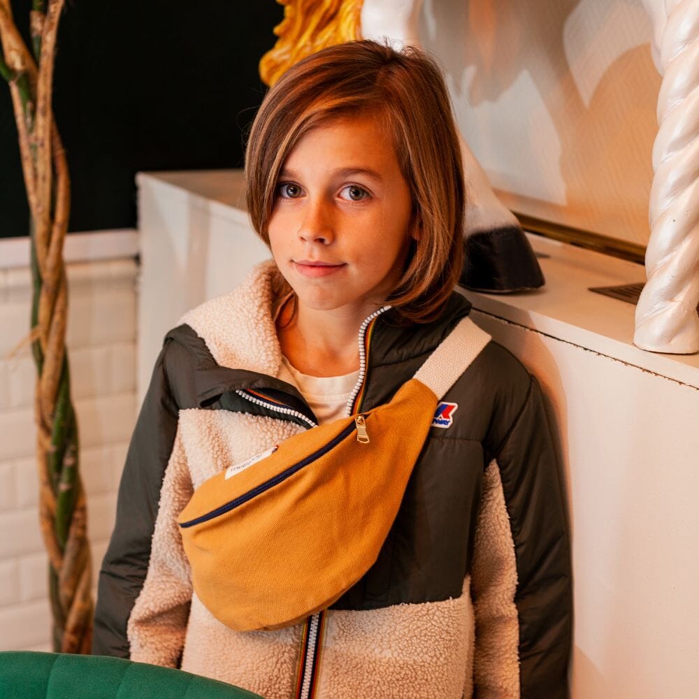 Sac banane pour enfant couleur camel - Muse sac banane enfant MELLIPOU