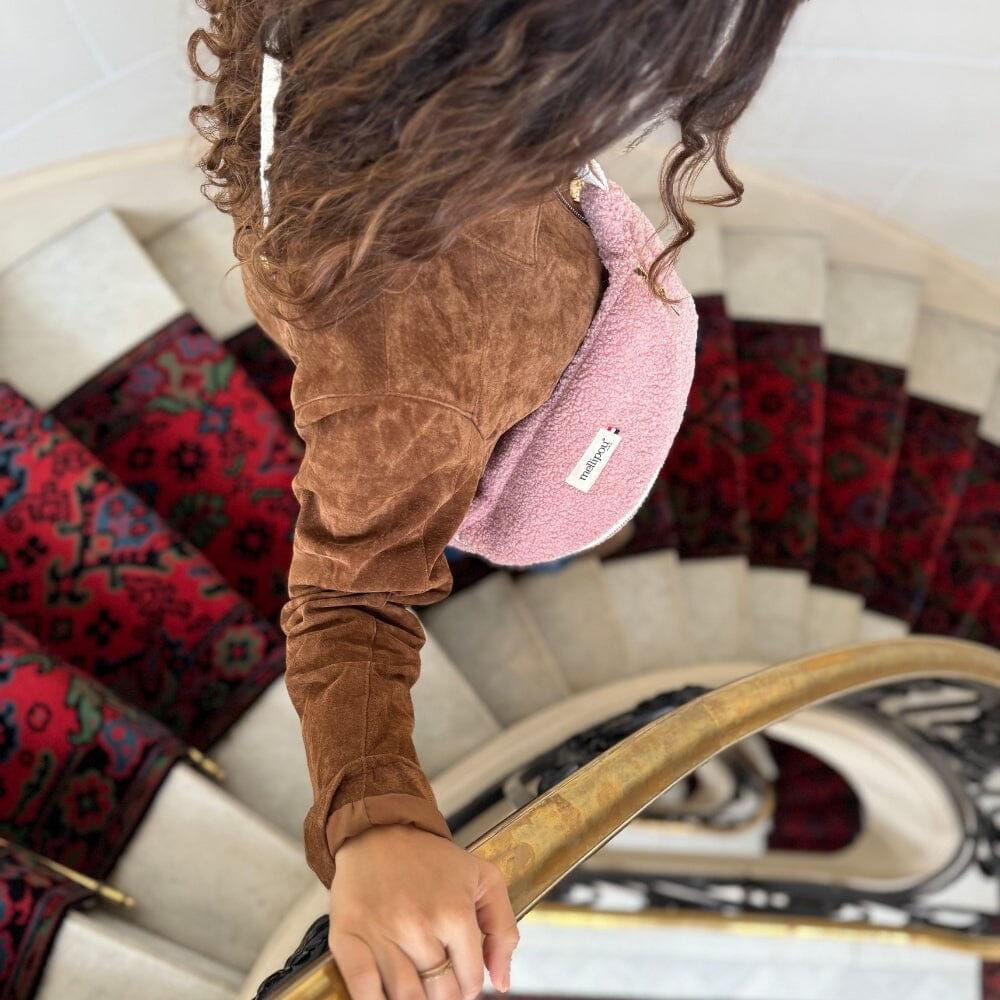 Banane à langer moumoute rose - Pink Sac banane à langer MELLIPOU