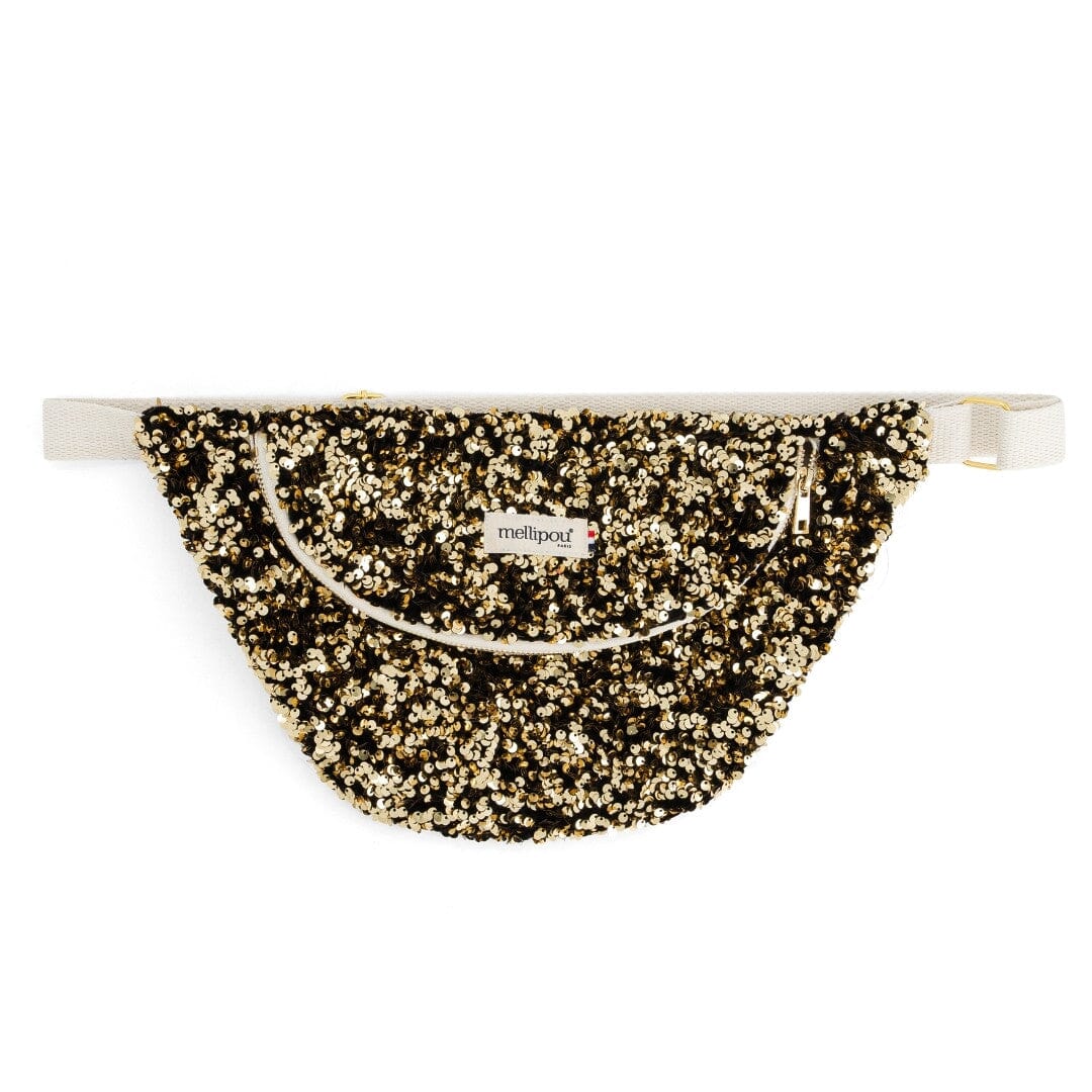 Banane à langer sequins dorée - Chantal Sac banane à langer MELLIPOU