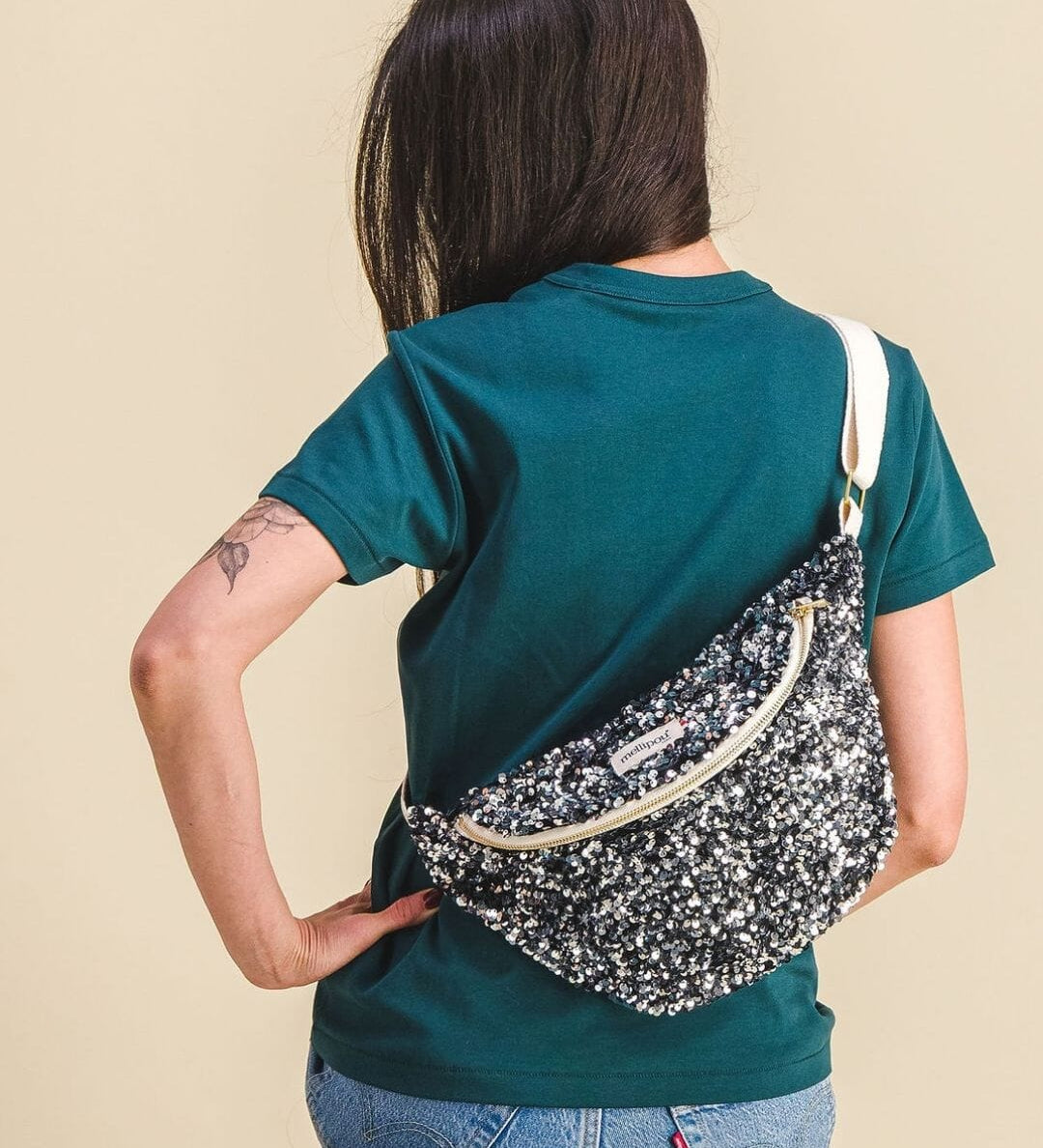 Coffret disco maman bébé - Jacky coffret coussin et banane à langer MELLIPOU