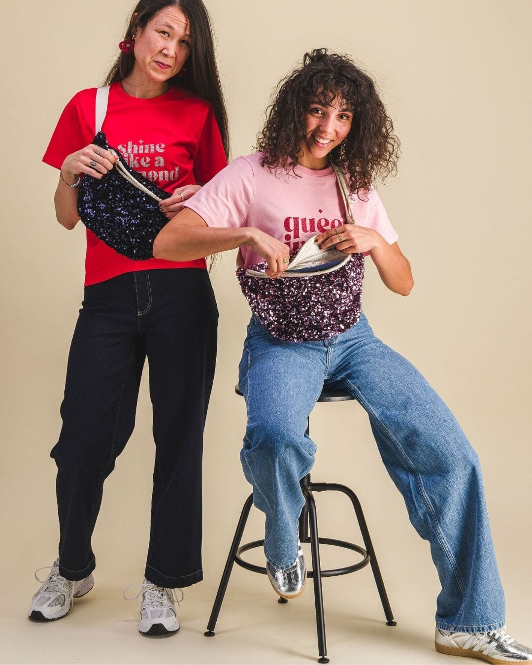 Banane à langer sequins bleue - Roland Sac banane à langer MELLIPOU