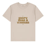 Tee-shirt femme coton - Message pailleté "More than a Woman" tee-shirt MELLIPOU