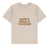 Tee-shirt femme coton - Message pailleté "More than a Woman" tee-shirt MELLIPOU