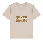 Tee-shirt pailleté femme - Message "Queen Inside" tee-shirt MELLIPOU