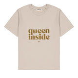 Tee-shirt pailleté femme - Message "Queen Inside" tee-shirt MELLIPOU