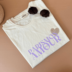 Tee-shirt femme écru - Paris mon amour tee-shirt MELLIPOU