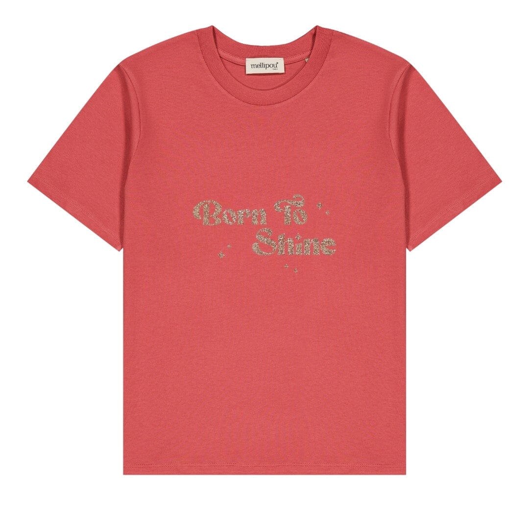 Tee-shirt femme paillettes - Message "Born To Shine" tee-shirt MELLIPOU