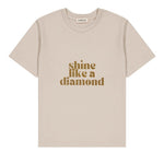 T-shirt femme à paillettes - Message “Shine Like a Diamond” tee-shirt MELLIPOU