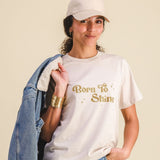 Tee-shirt femme paillettes - Message "Born To Shine" tee-shirt MELLIPOU
