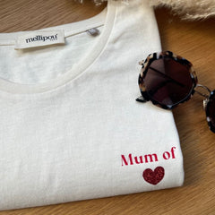 Tee-shirt femme écru - Mum of... tee-shirt MELLIPOU