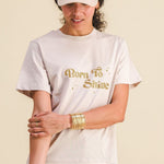 Tee-shirt femme paillettes - Message "Born To Shine" tee-shirt MELLIPOU