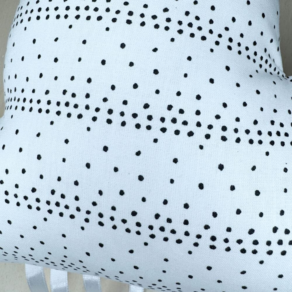 Nuage musical original noir et blanc Dott ( pois noir) coussins musicaux nuage MELLIPOU