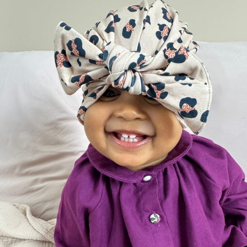 Turban bébé, motif léopard - Baker turban bébé MELLIPOU