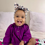 Turban bébé, motif léopard - Baker turban bébé MELLIPOU