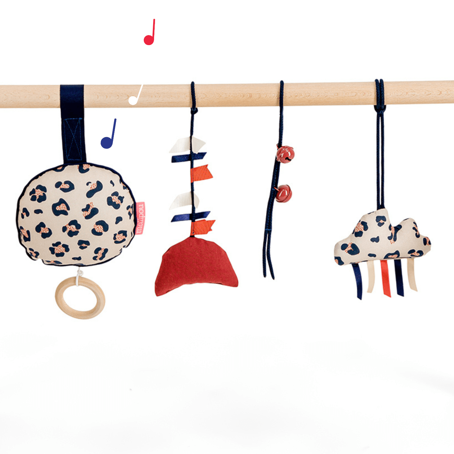 Arche d'éveil bois avec coussin musical MELLIPOU